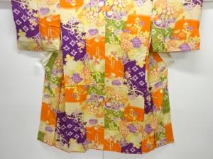 アンティーク　花模様長襦袢